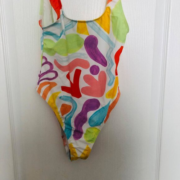 Desigual Women's Biki Arte One-Piece Swimsuit Size S Multicolor Abstract Print - Picture 3 of 8